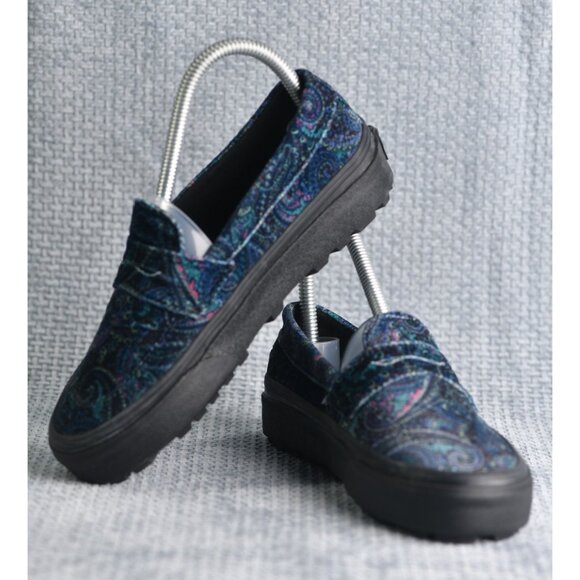New! Size: 4.5 Men/6 Women | VANS Style 53 Velvet Shoes Paisley | Blue Color - Picture 9 of 14